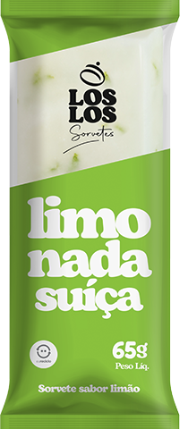 Sorvete sabor limonada suiça em uma embalagem verde