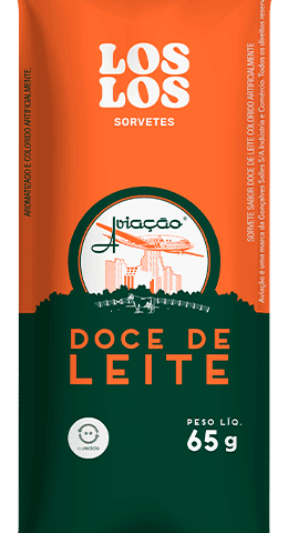 Picolé Doce de Leite Aviação da Los Los Sorvetes