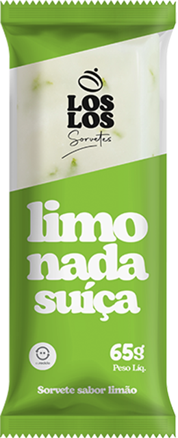 Sorvete sabor limonada suiça em uma embalagem verde